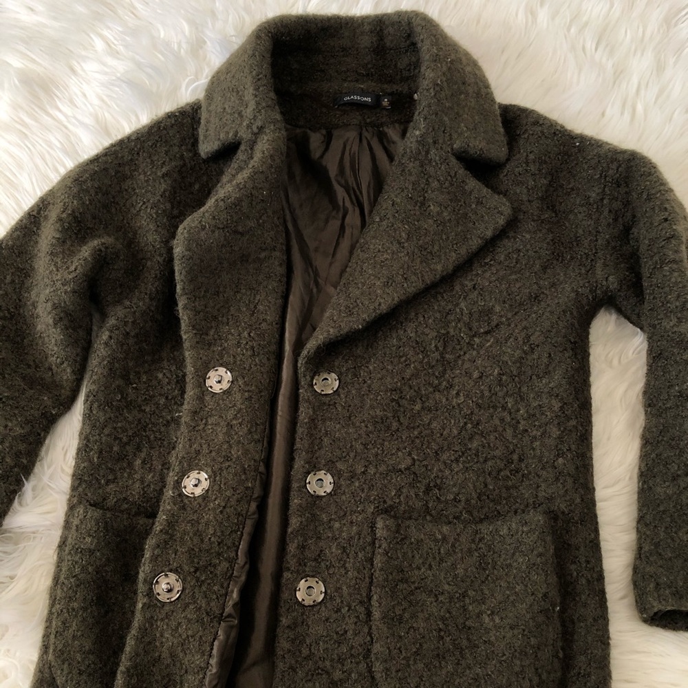 Olive color Glassons Jacket size small - Picture 3 of 14